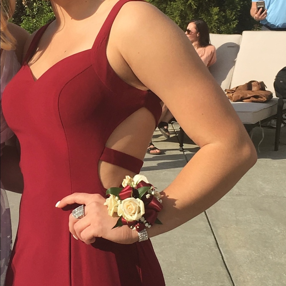 Wine color- prom dress